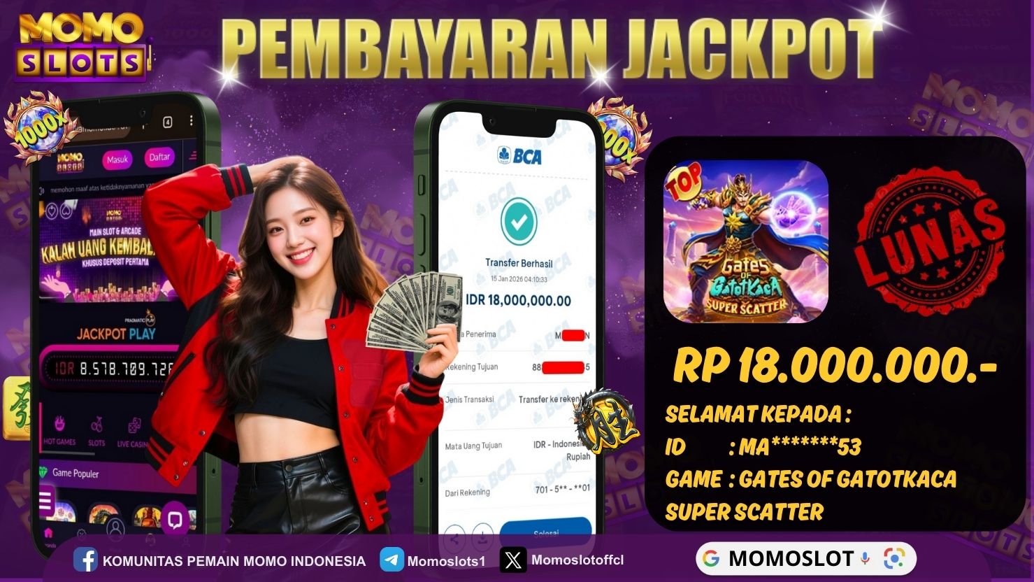 MOMOSLOTS JACKPOT SLOT GATES OF GATOTKACA SUPER SCATTER